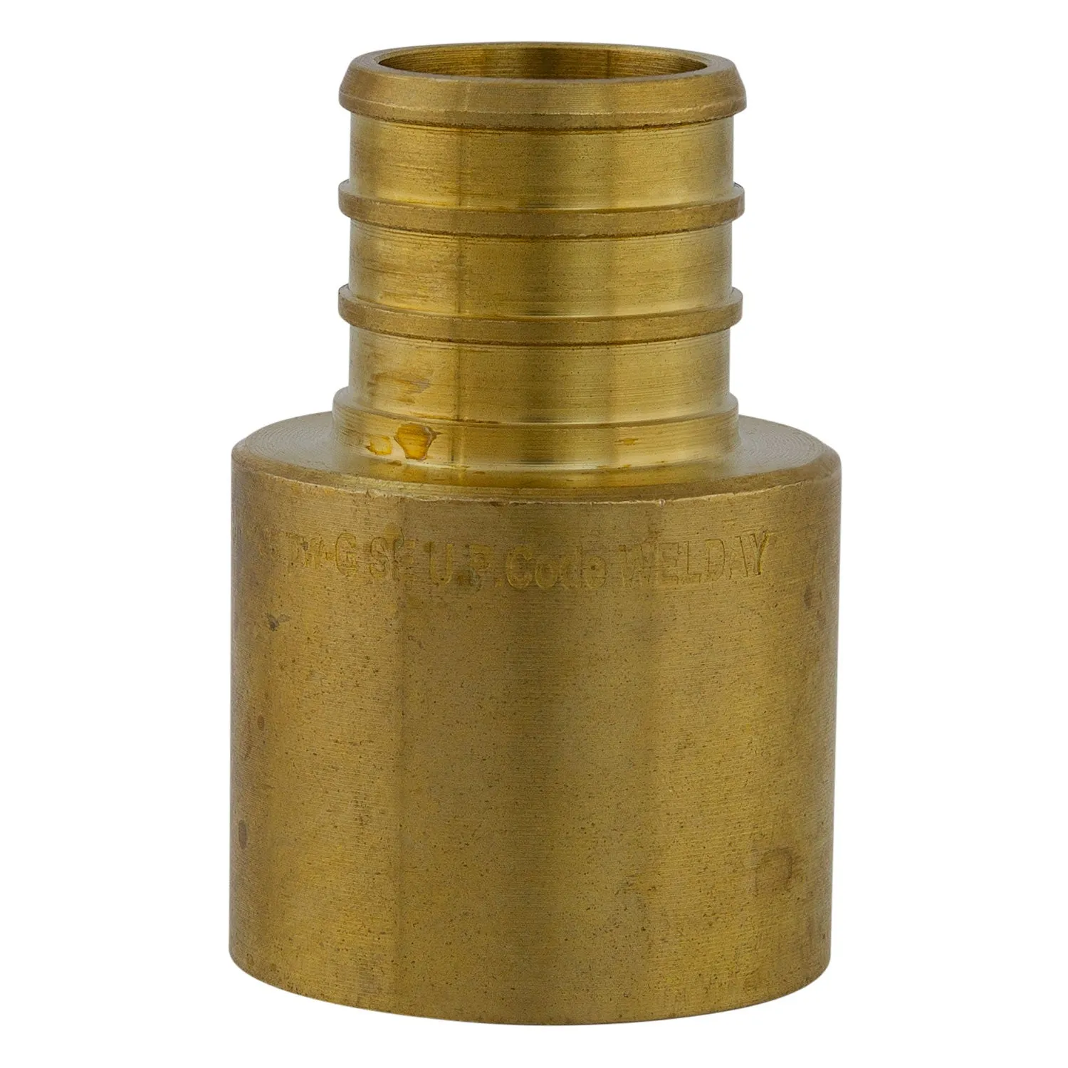 1" PEX B Crimp x 1" C Lead Free Brass Fitting Female Sweat Adapter, ASTM F1807