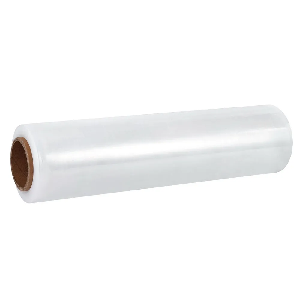 2 Rolls 500mm x 400m Heavy-Duty Stretch Film - Clear, Weather-Resistant Plastic Wrap