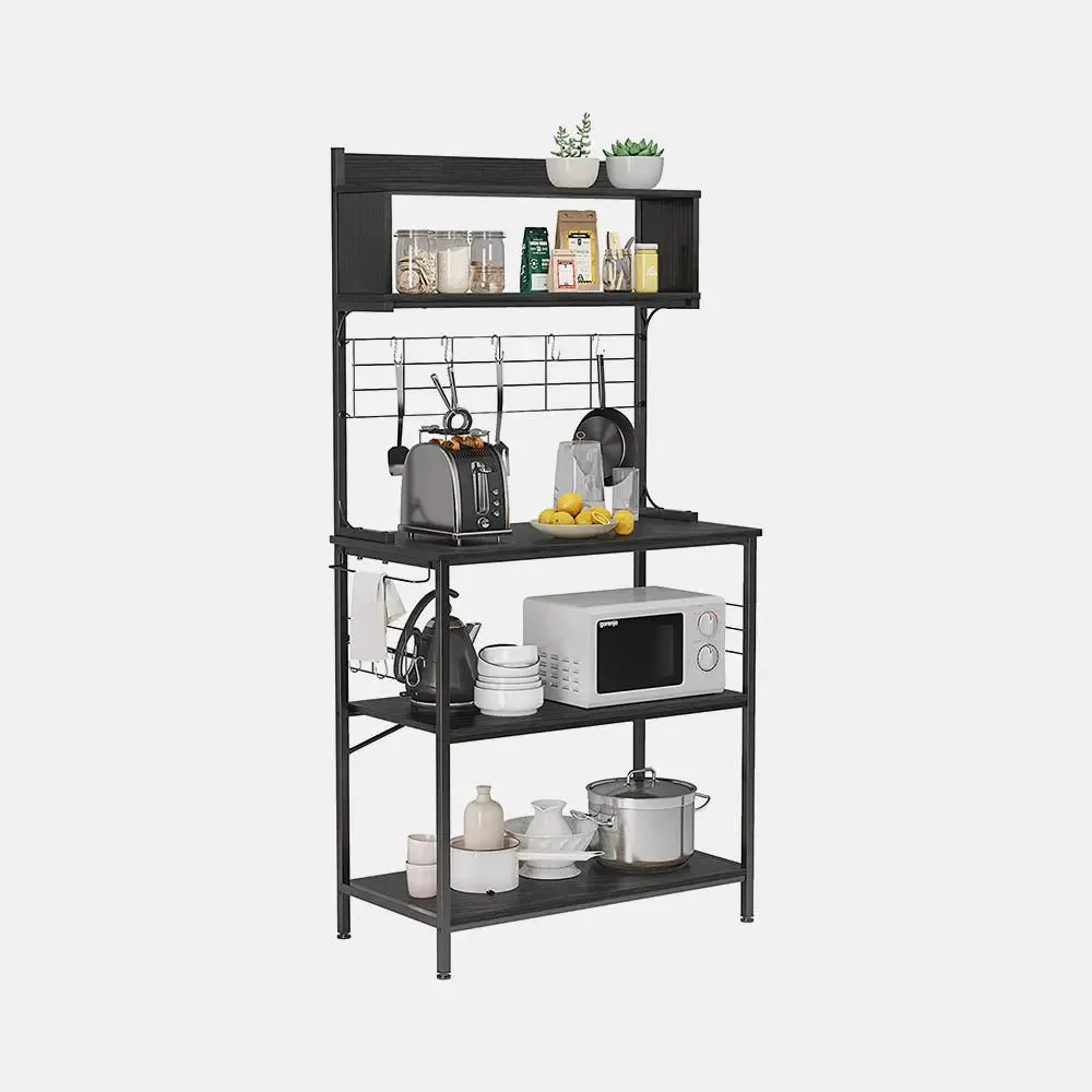 Bestier 5 Tier Microwave Stand, Coffee Bar Table with Storage for Small Space Kitchen