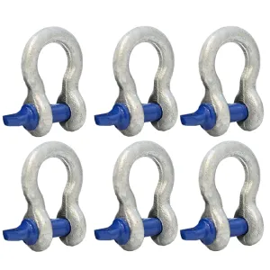 Boxer Forged Anchor Shackle 5/16”–Heavy Duty Forged Steel-Versatile & Durable–Working Load Capacity up to 3/4 Ton-Corrosion & Rust Resistant-Towing, Rigging, and Heavy-Duty Equipment (6 Pack)