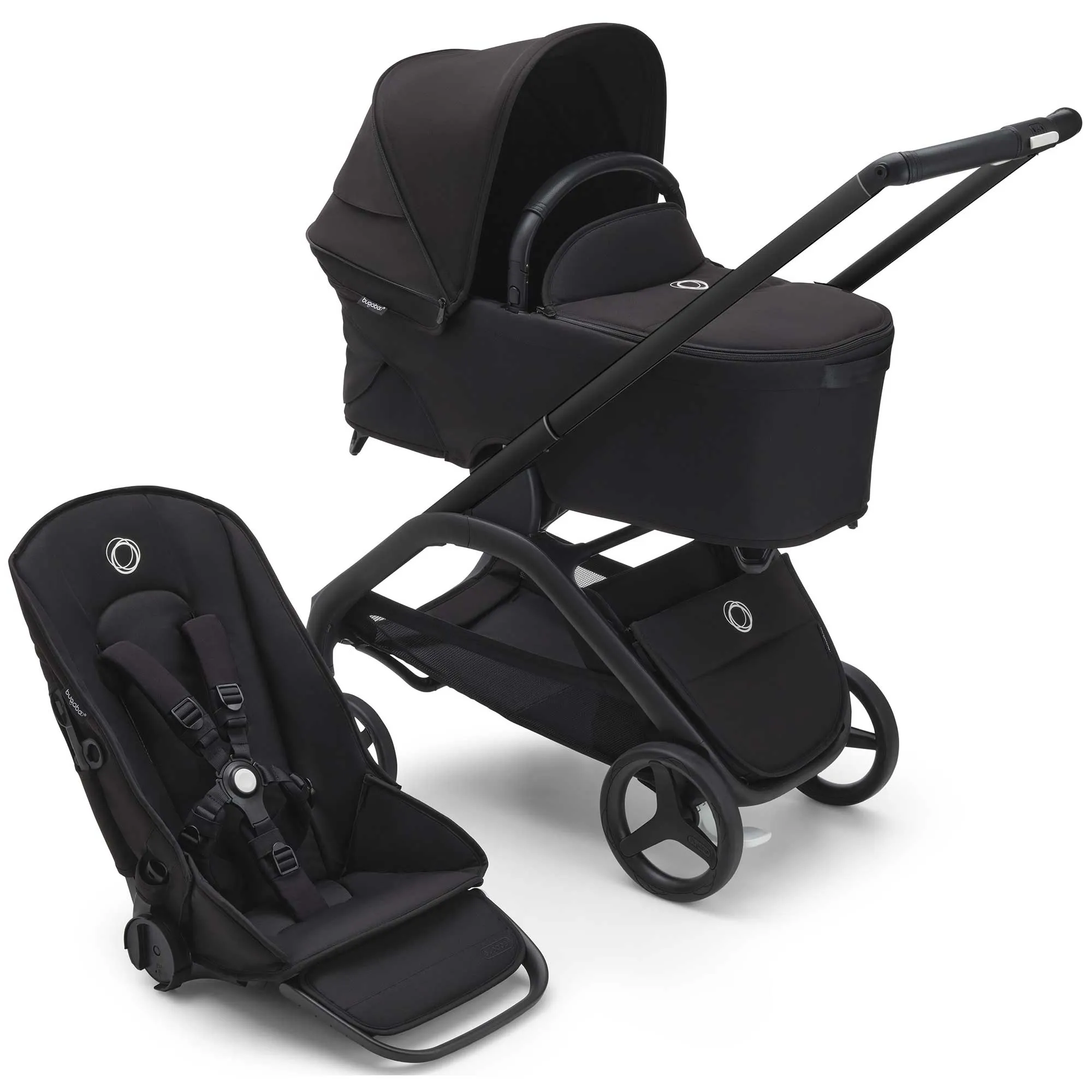 Bugaboo Dragonfly Essential Bundle - Black/Midnight Black