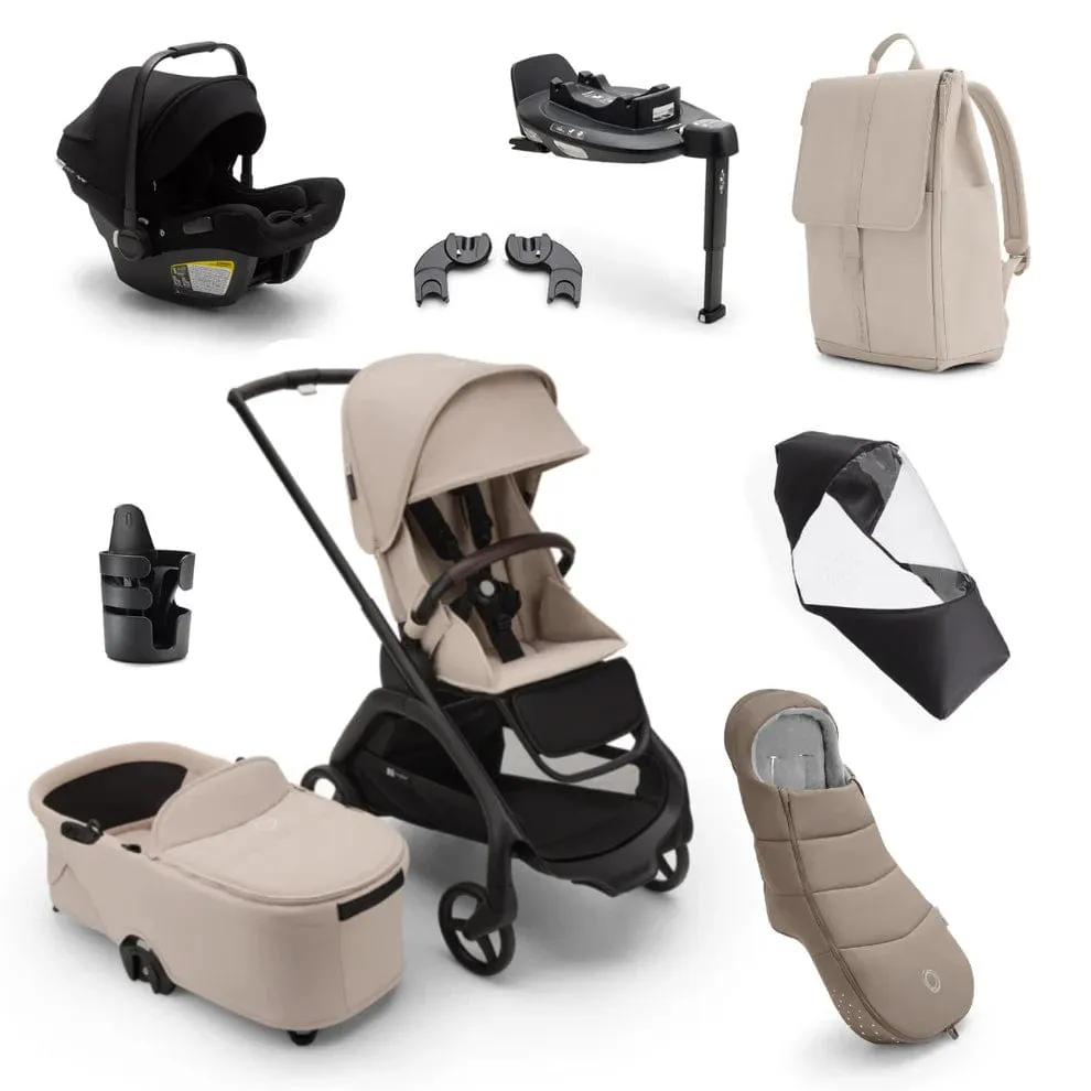 Bugaboo Dragonfly Ultimate Bundle - Black/Desert Taupe