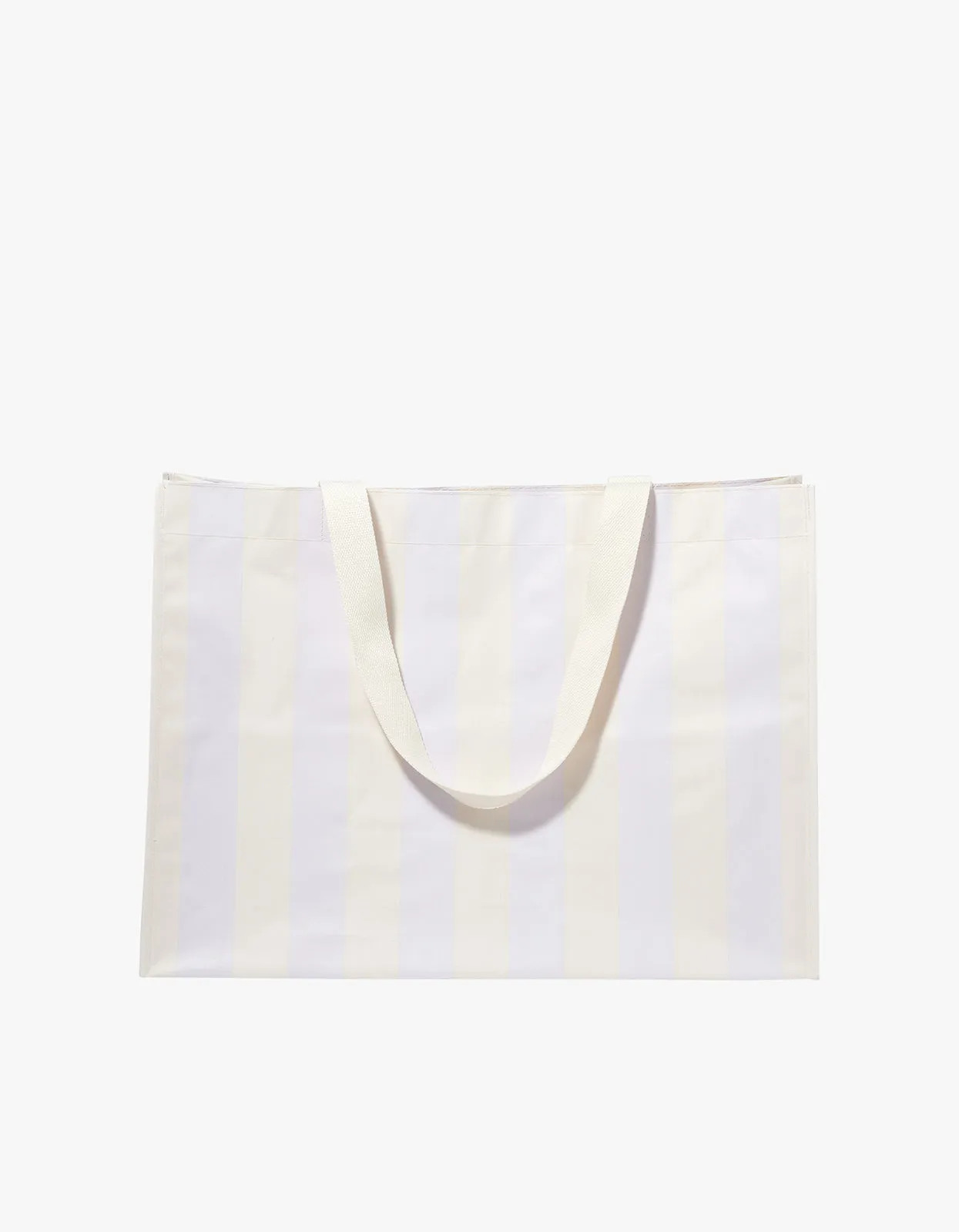 Carryall Beach Bag - Pastel Lilac Stripes