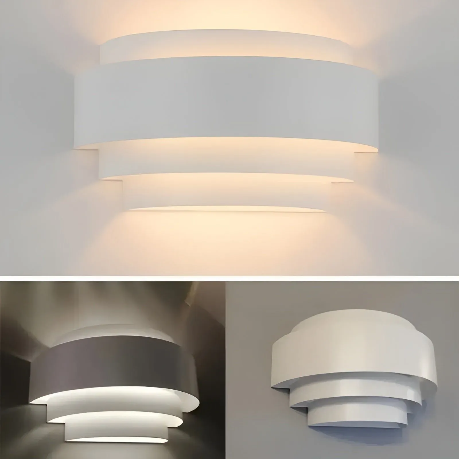 CrescentWave Light - Moderne Halbmond Metall-Wandleuchte