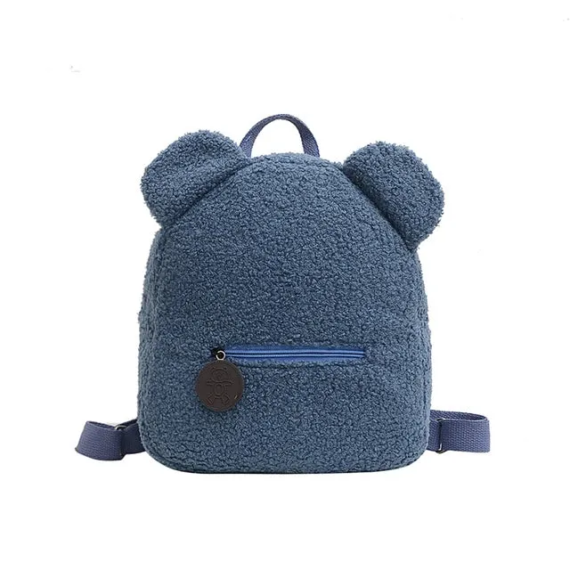 Customized Embroidery Bear Backpack Embroidered Portable Children Travel Shopping Rucksack Women's Cute Bear Shoulder Backpack