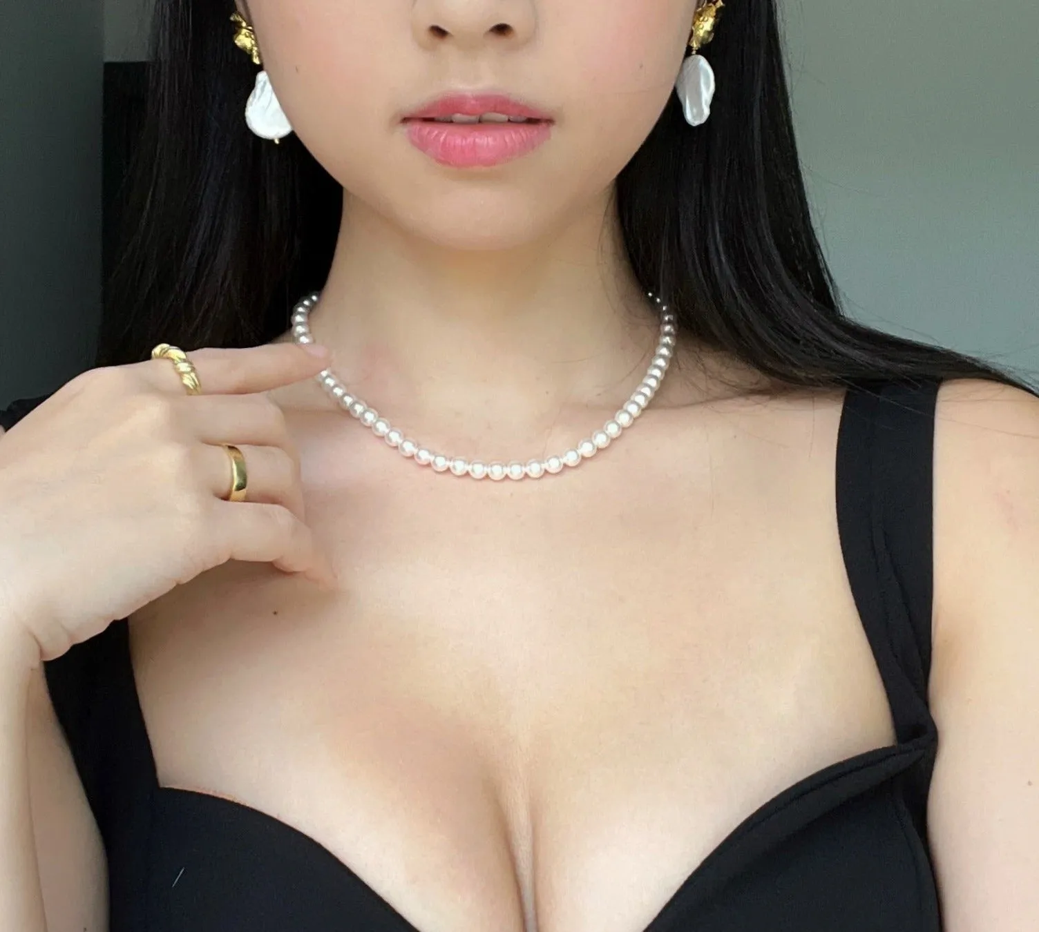 Diana Timeless Lustrous Pearl Chain Necklace | Wedding & Prom