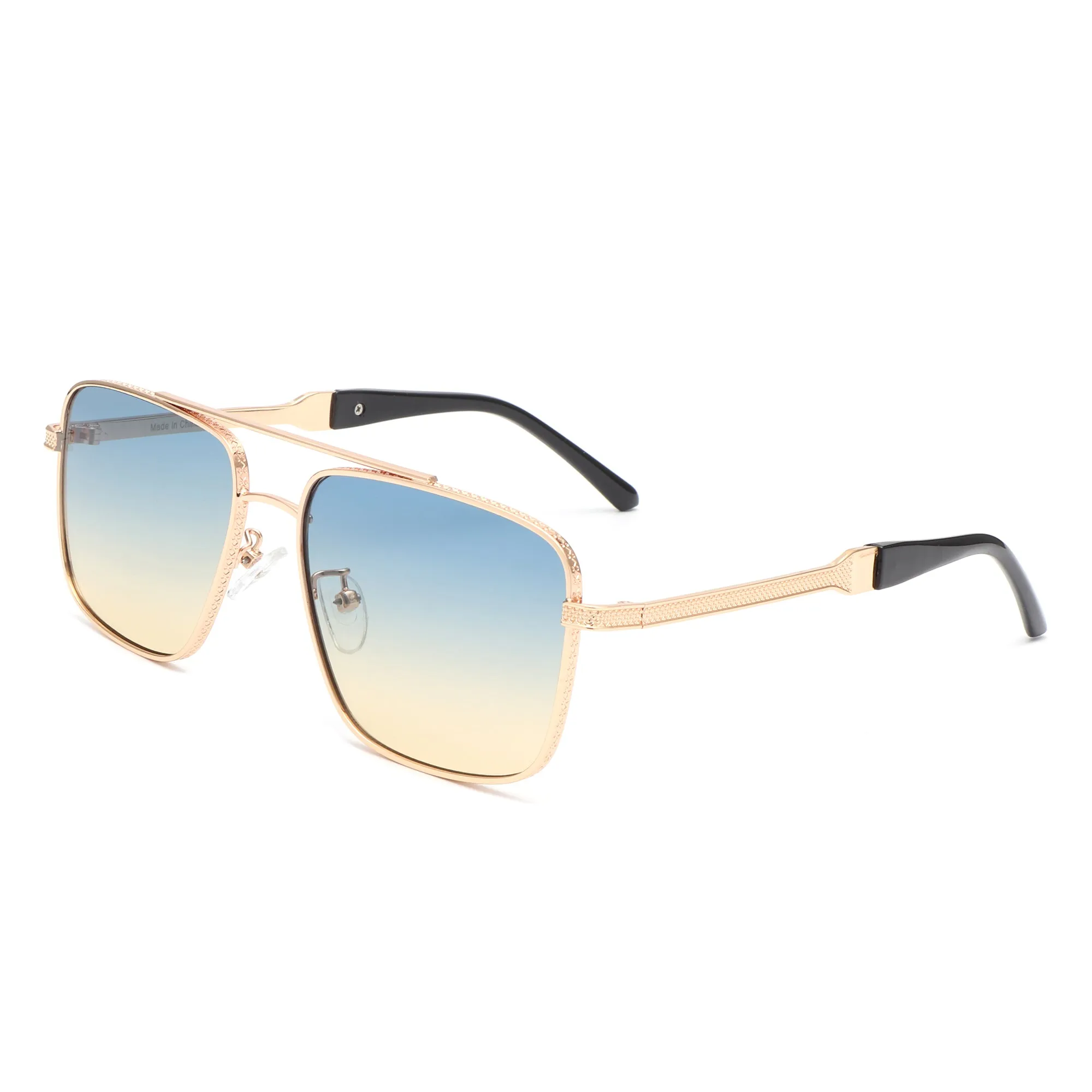 Drift - Square Flat Top Tinted Brow-Bar Fashion Sunglasses