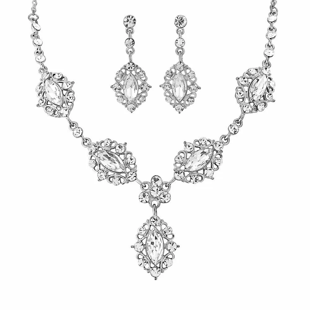 ELEGANT BRIDAL NECKLACE JEWELRY SET