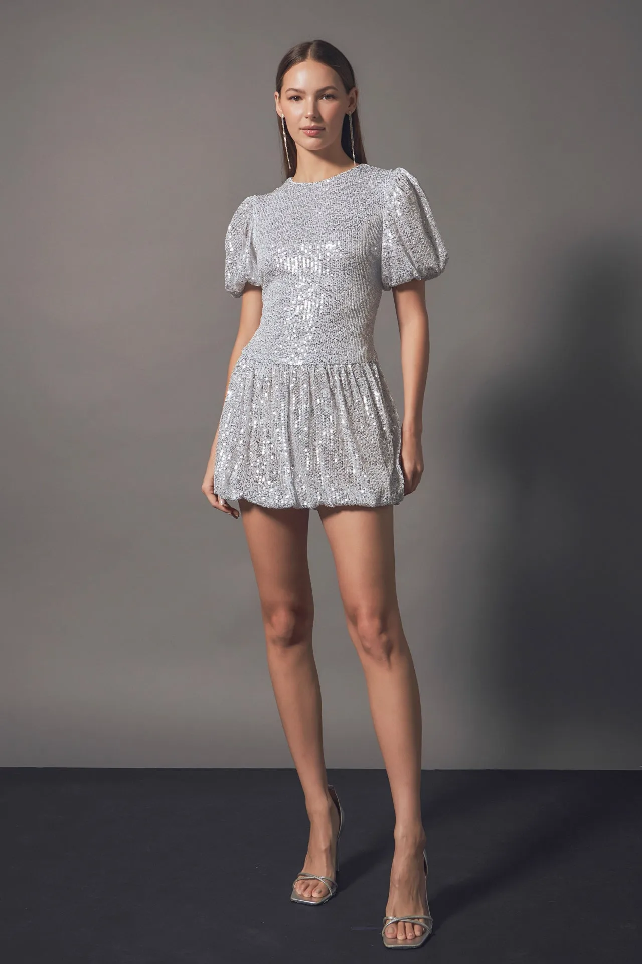 Endless Rose - Sequin Bubble Skirt Mini Dress