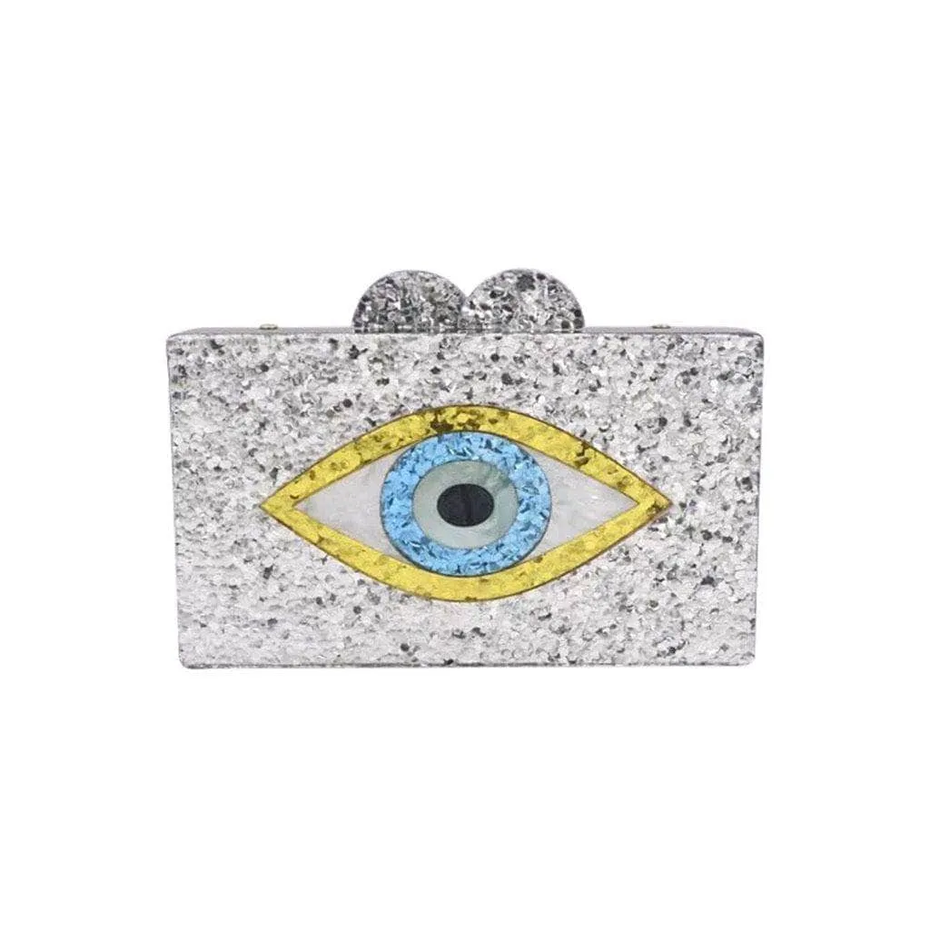 Evil Eye Acrylic Clutch