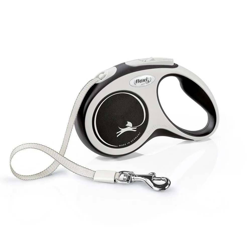 Flexi 5m Medium Grey & Black Comfort Retractable Dog Lead