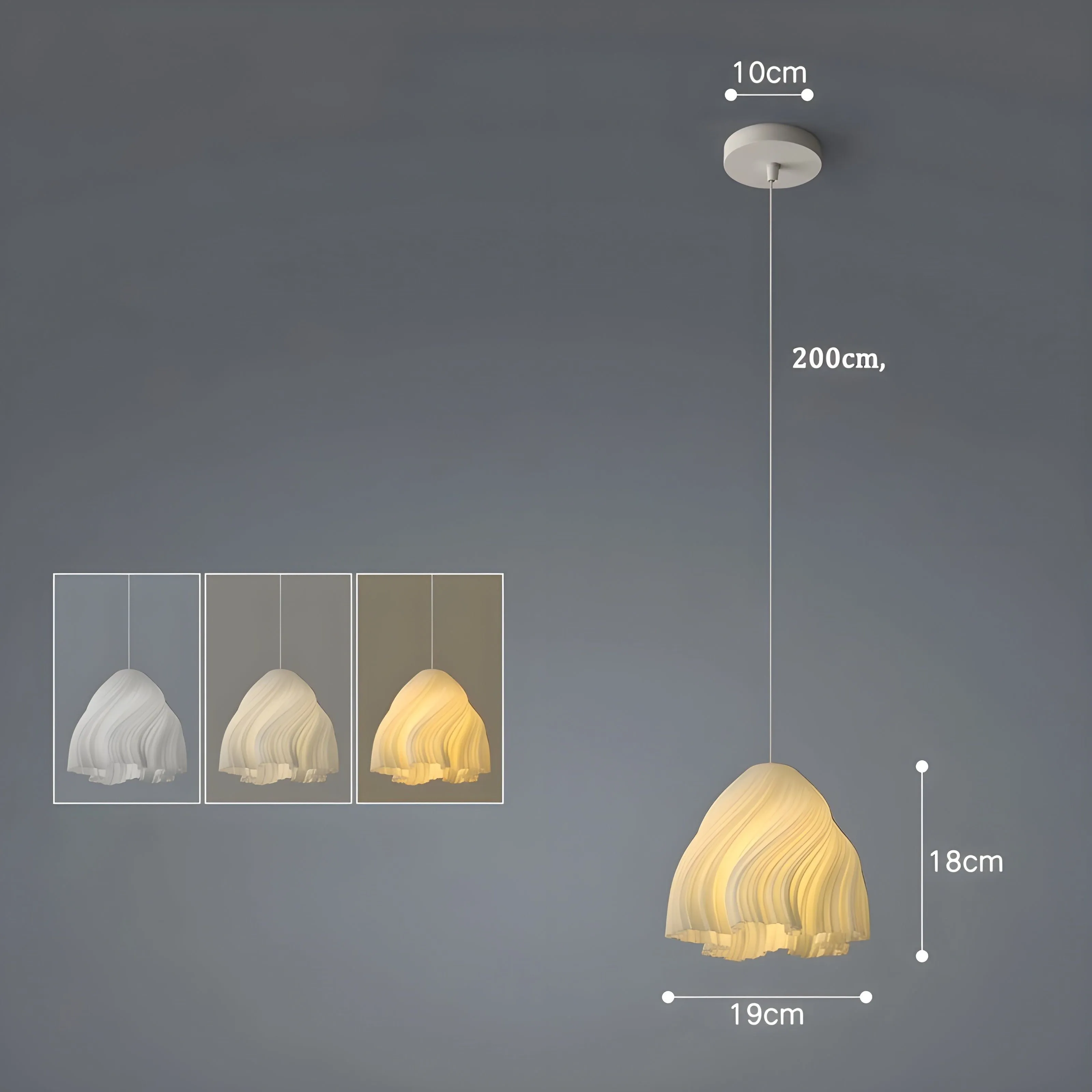 FloraBloom Light - Nordische 3D-gedruckte Blume als Hängelampe