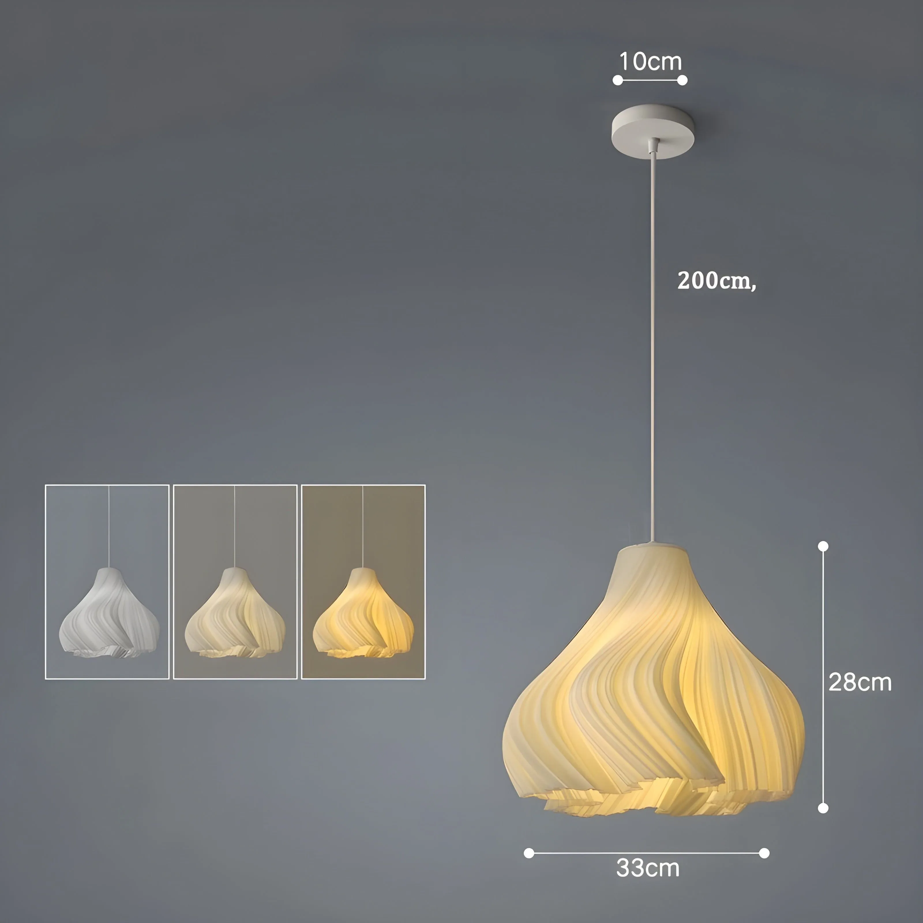 FloraBloom Light - Nordische 3D-gedruckte Blume als Hängelampe