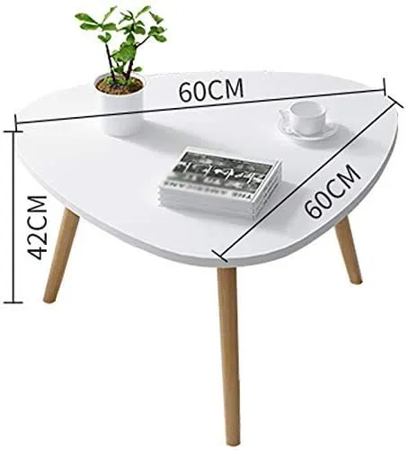 Furniture Hub Nesting Side Table, Round White Modern Home Decor Coffee Tea End Table for Living Room, Bedroom and Balcony, Easy Assembly