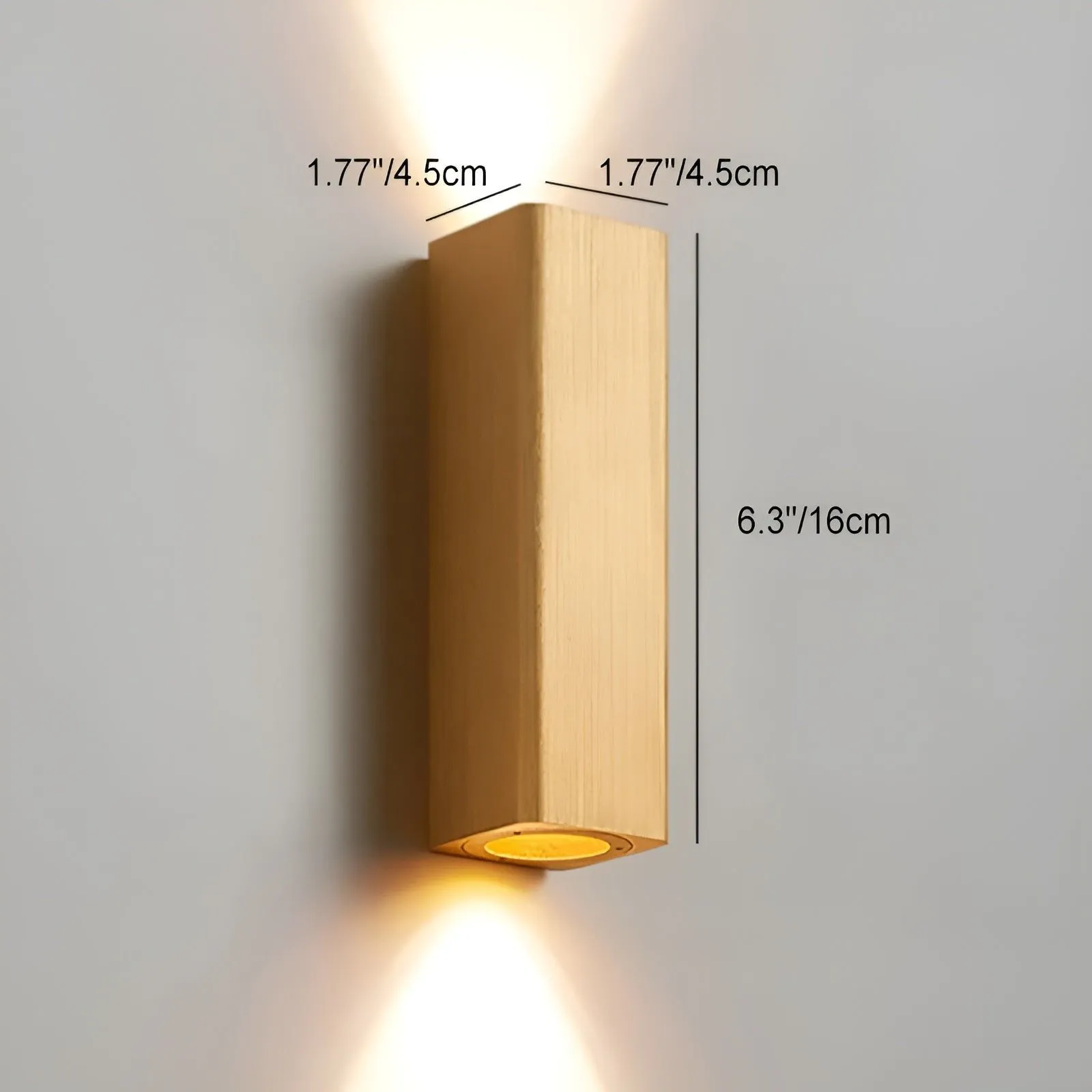 GlamourAisle Light – Nordic Minimalist Rectangular LED Wall Light