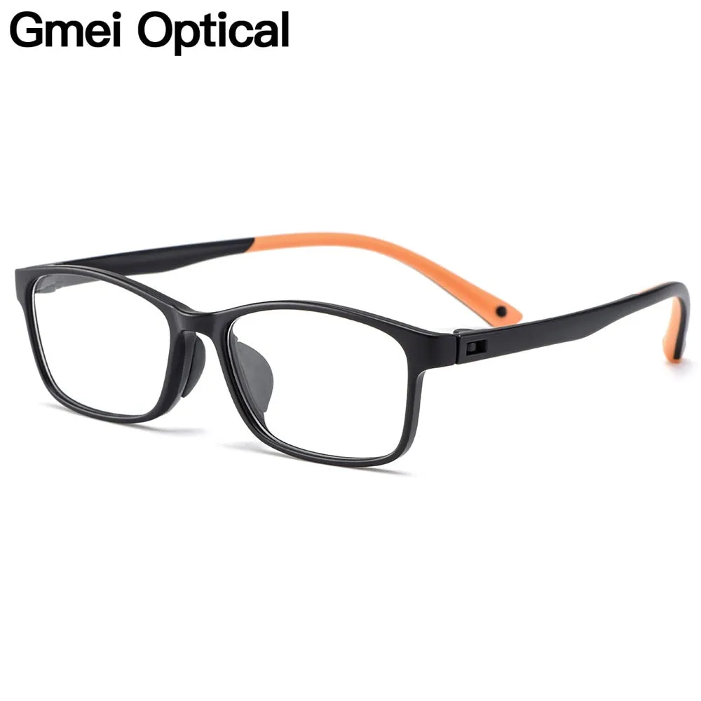 Gmei Men's Full Rim Small Square Tr 90 Eyeglasses M2087