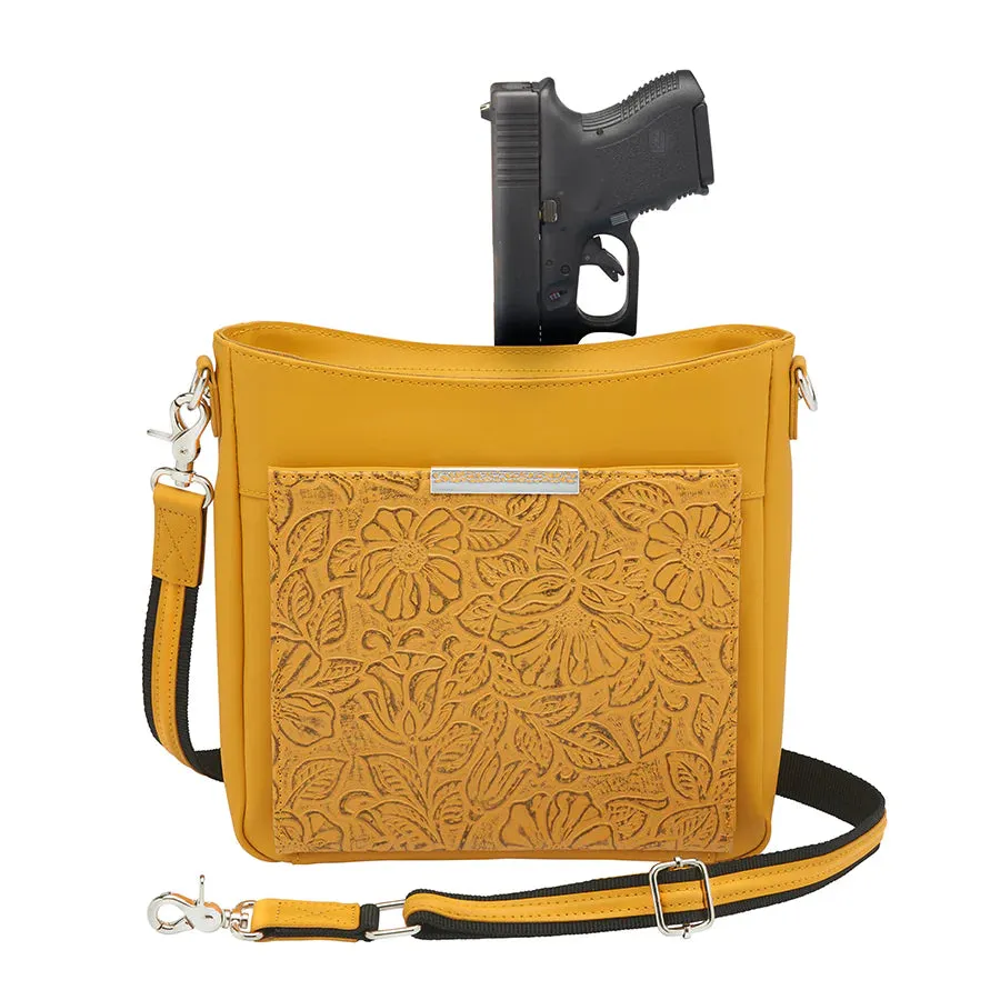 GTM Slim Crossbody, Debossed USA Cowhide with Built in Wallet