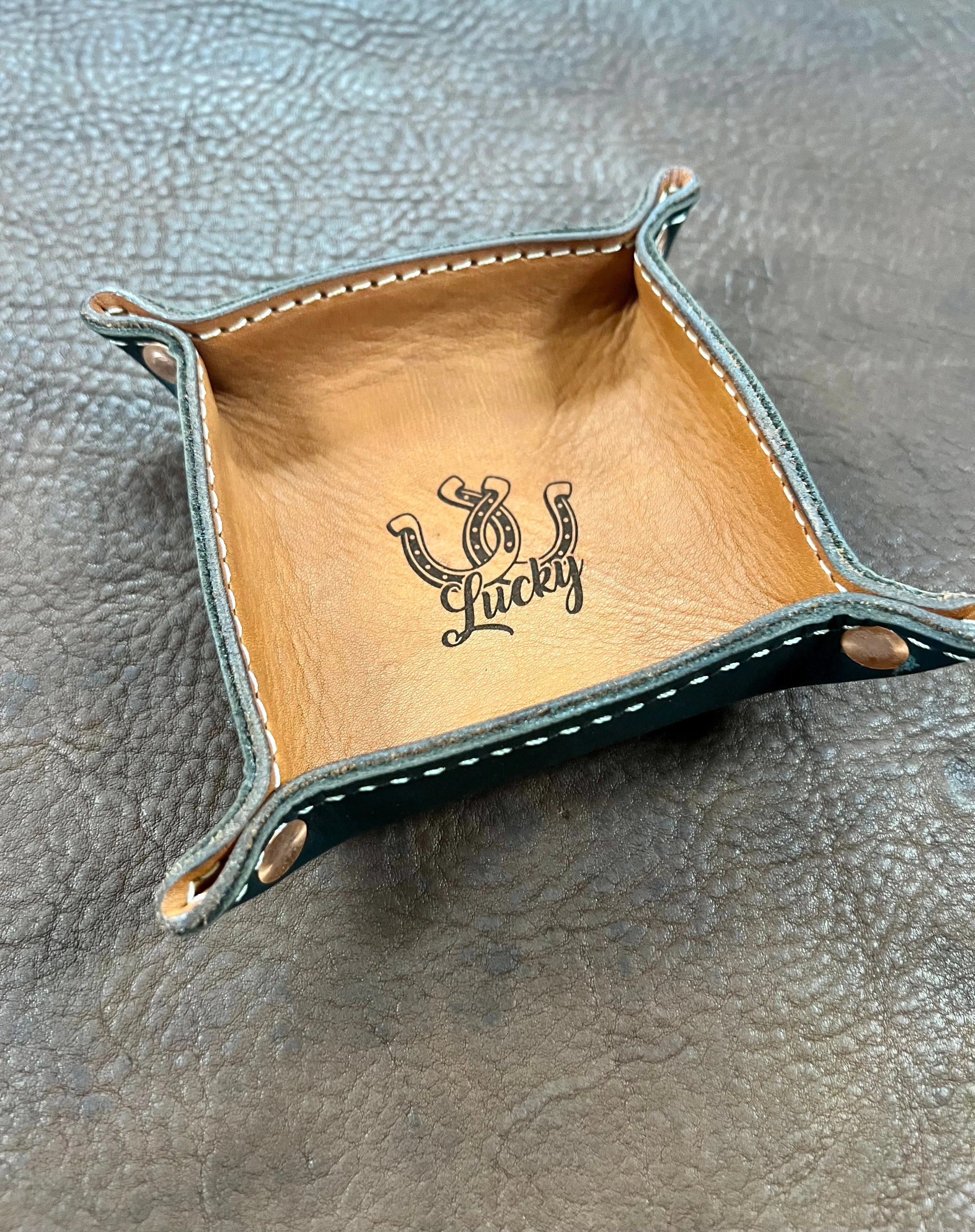 Handmade Small Lucky Horseshoe Catch-All Tray