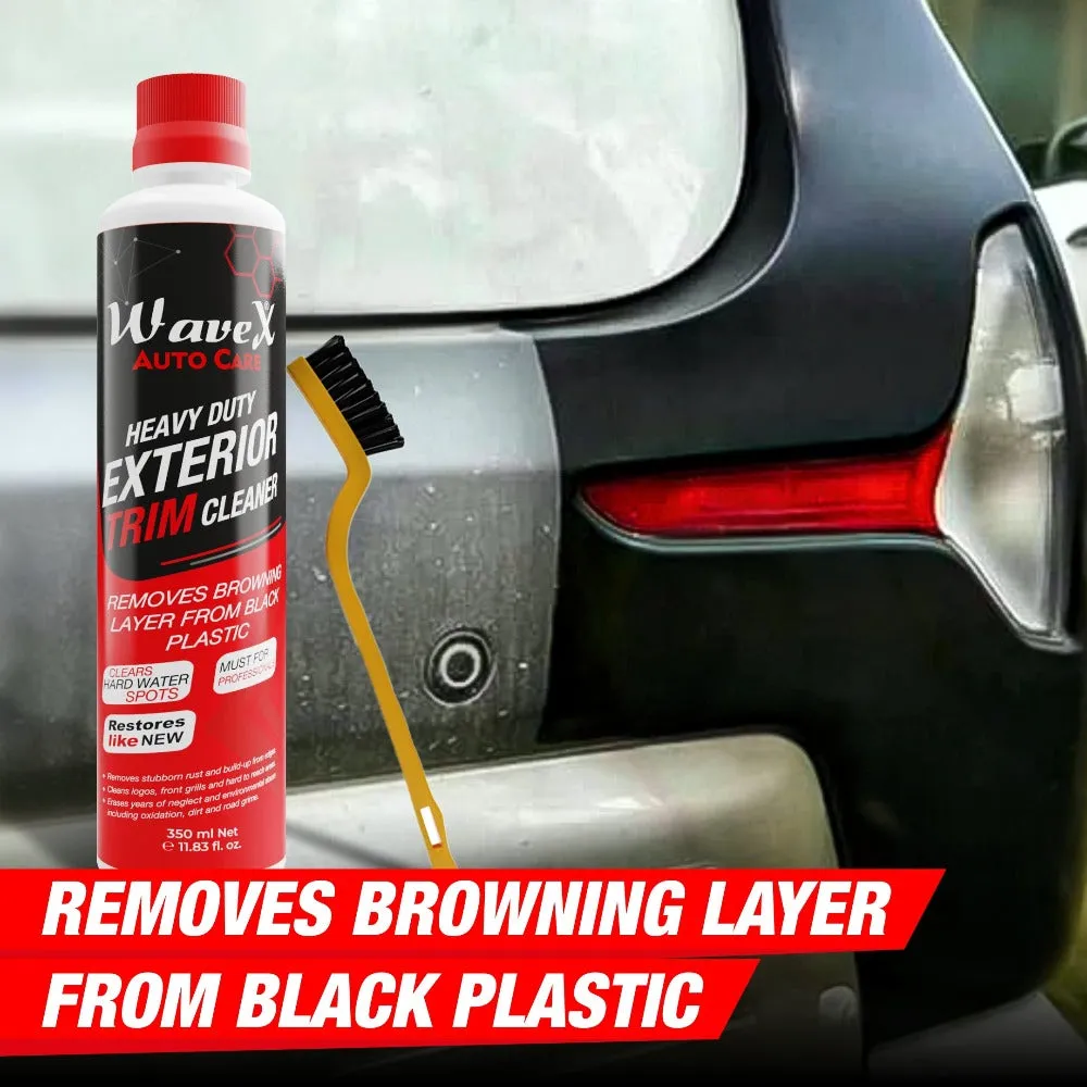 Heavy Duty Exterior Trim Cleaner, Removes Browning Layer from Black Plastic, Stubborn Rust, Hardwater Spots, and buildup from Edges, Cleans Logo and Grills