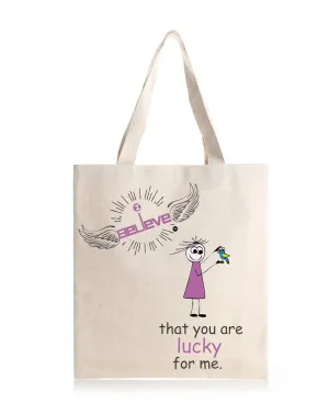 I Believe in Luck Daily Thaila -  Canvas Reusable Bags