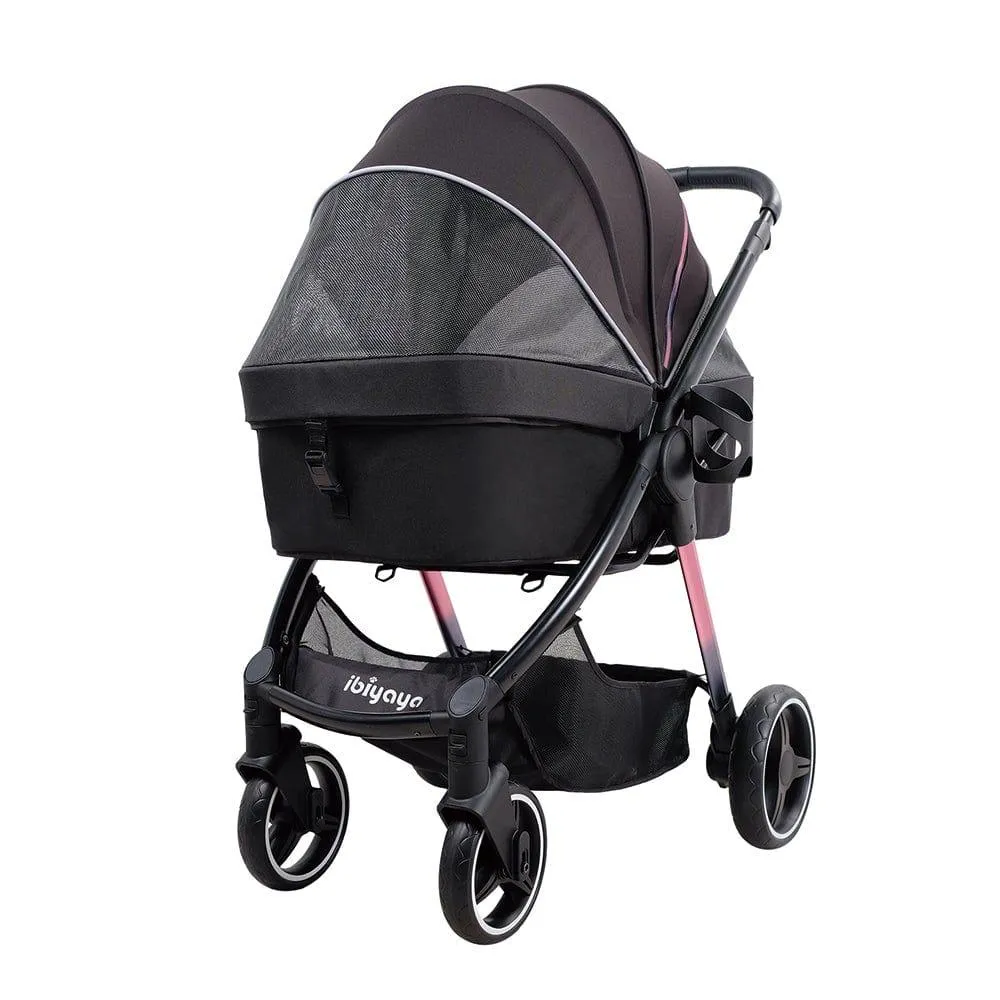 Ibiyaya® Retro Luxe Pet Stroller | Prism Black