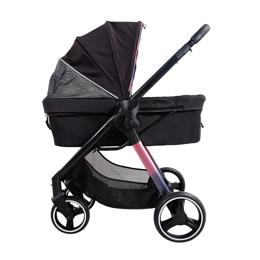 Ibiyaya® Retro Luxe Pet Stroller | Prism Black