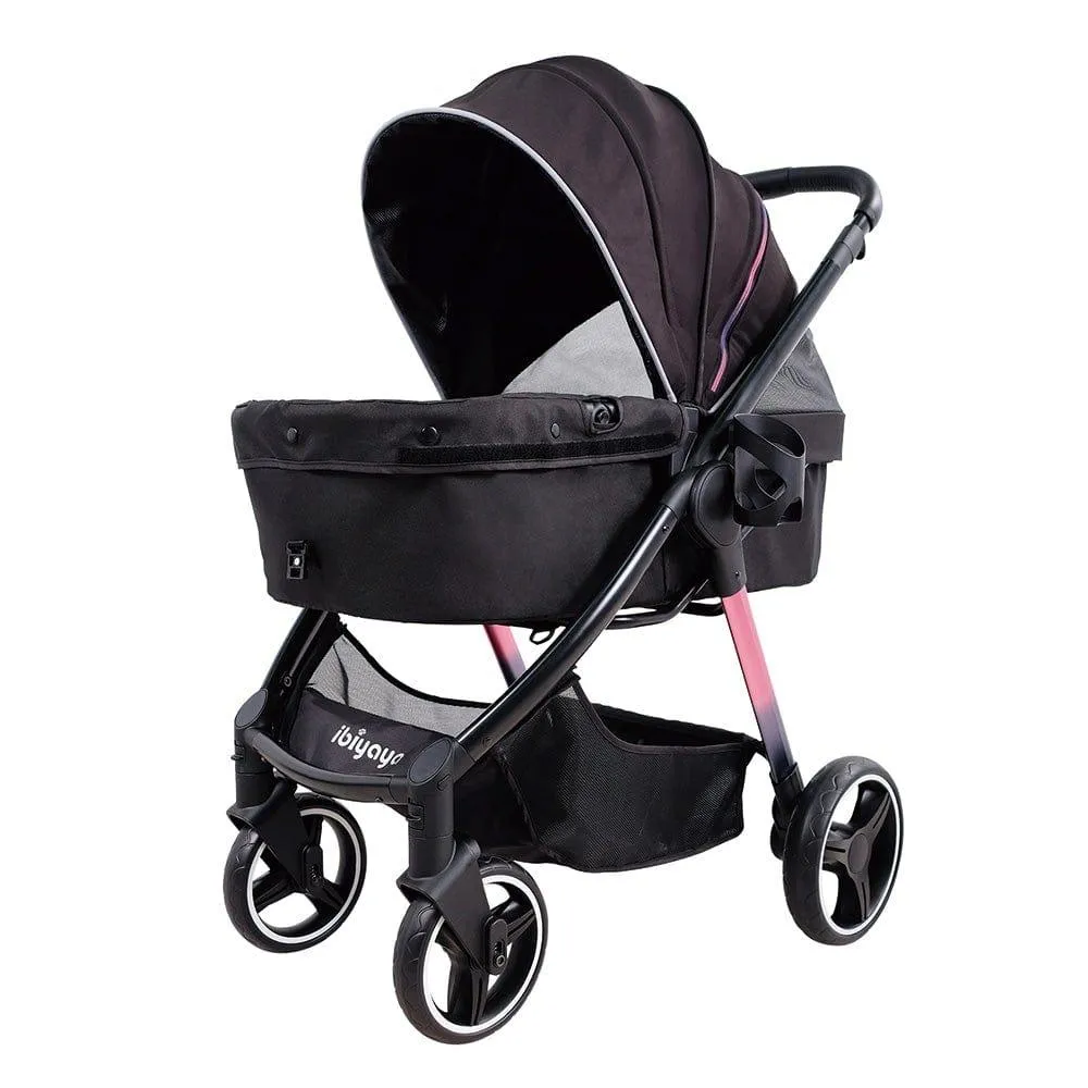 Ibiyaya® Retro Luxe Pet Stroller | Prism Black