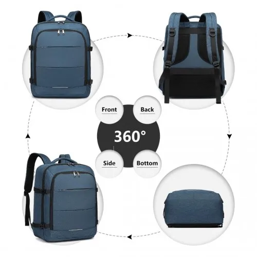 Kono Multi-level High-capacity Cabin Bag Travel Backpack - Navy