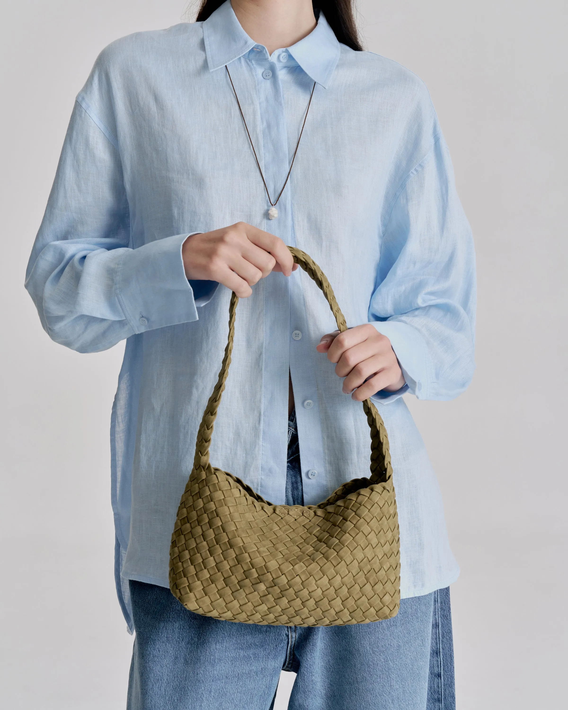 Luca Woven Shoulder Bag