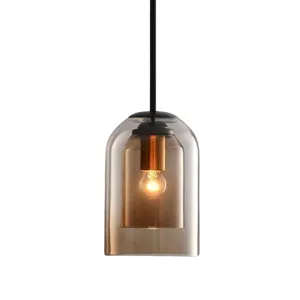 LuxeBeam Light - Moderne Pendelleuchte aus doppeltem Glas