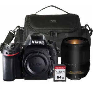 Nikon D610 24.3MP Digital SLR Camera with AF-S DX 18-140mm ED VR Lens Basic Starter Bundle Accessory Kit