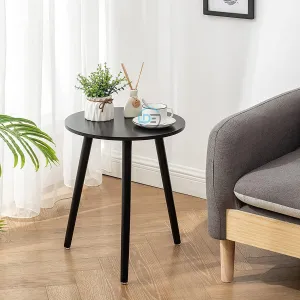 NW CRAFTS Wooden Bedside Table Coffee Table Small Center Table Nightstand Table | Flower Pot Stand for Living Room Bedroom and Office Decoration (Black)