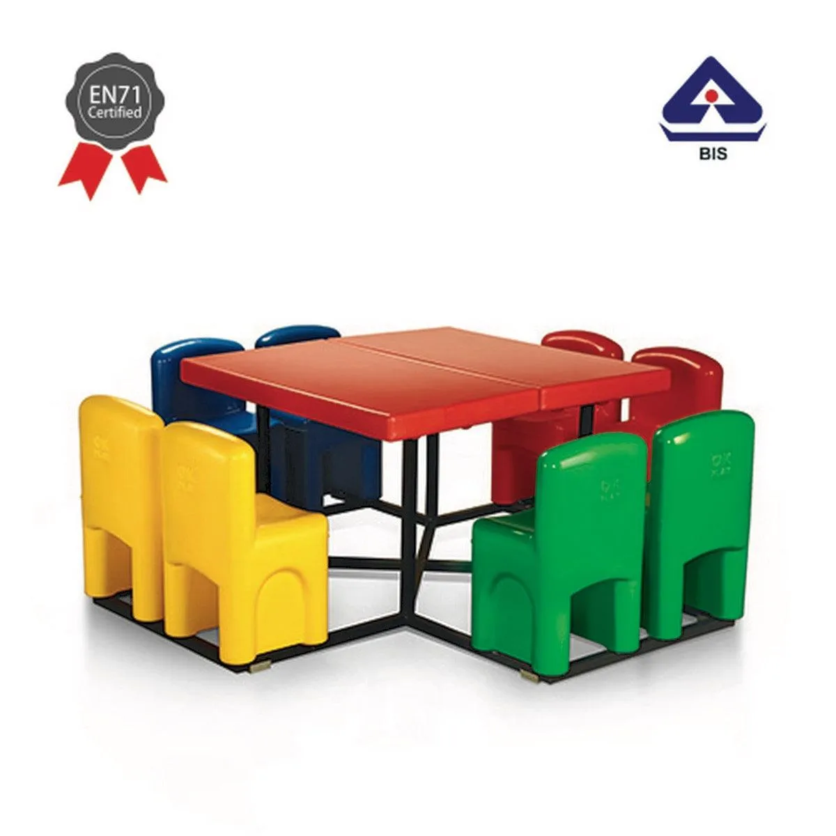 Ok Play One For All, Chair And Table, Perfect For Home And School, Red, Green, Blue & Yellow, 2 to 4 Years