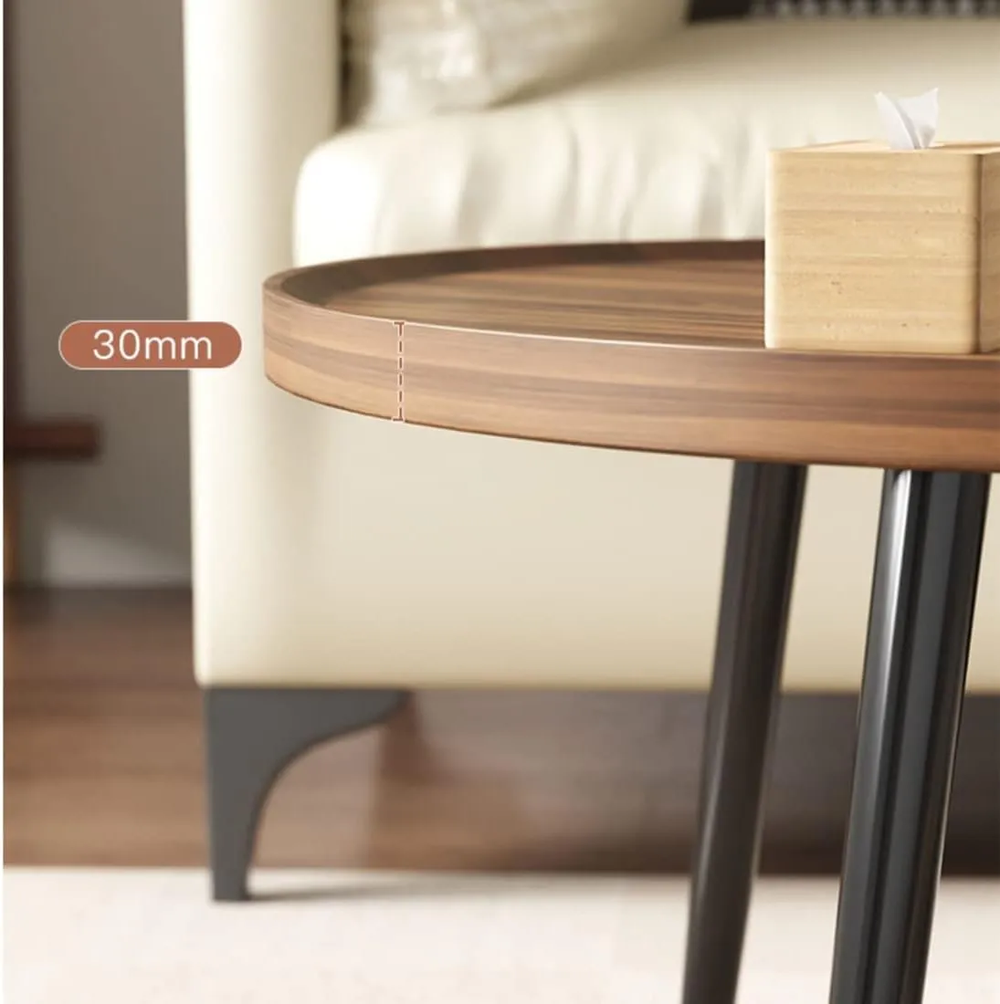 Oval Coffee Table Side End Table-80cm