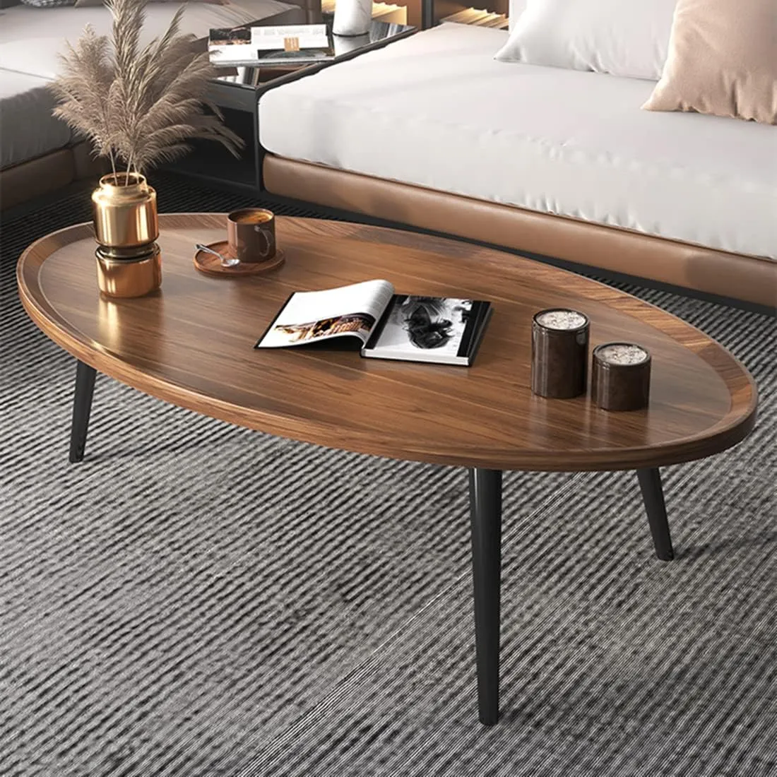 Oval Coffee Table Side End Table-80cm