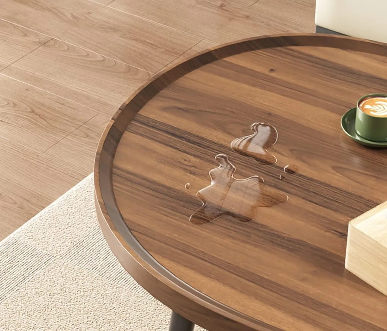 Oval Coffee Table Side End Table-80cm