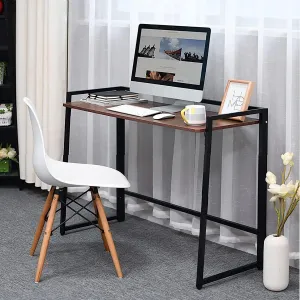 QARA Foldable And Portable,Study Table,Foldable Study Desk For Home & Office|Folding Study Table,Laptop Table,Foldable Computer Table,Pc Table Folding,Foldable Computer Desk(Dark Oak),Dark Brown