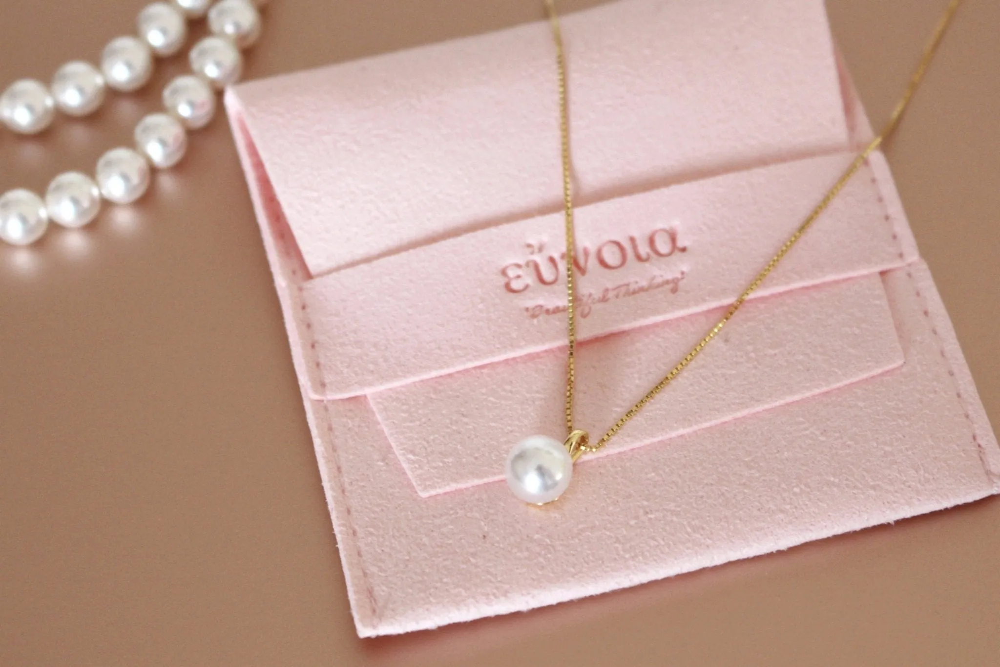 S925 Silver Necklace w. Dainty Floating Pearl Pendant | Minimalist Chic