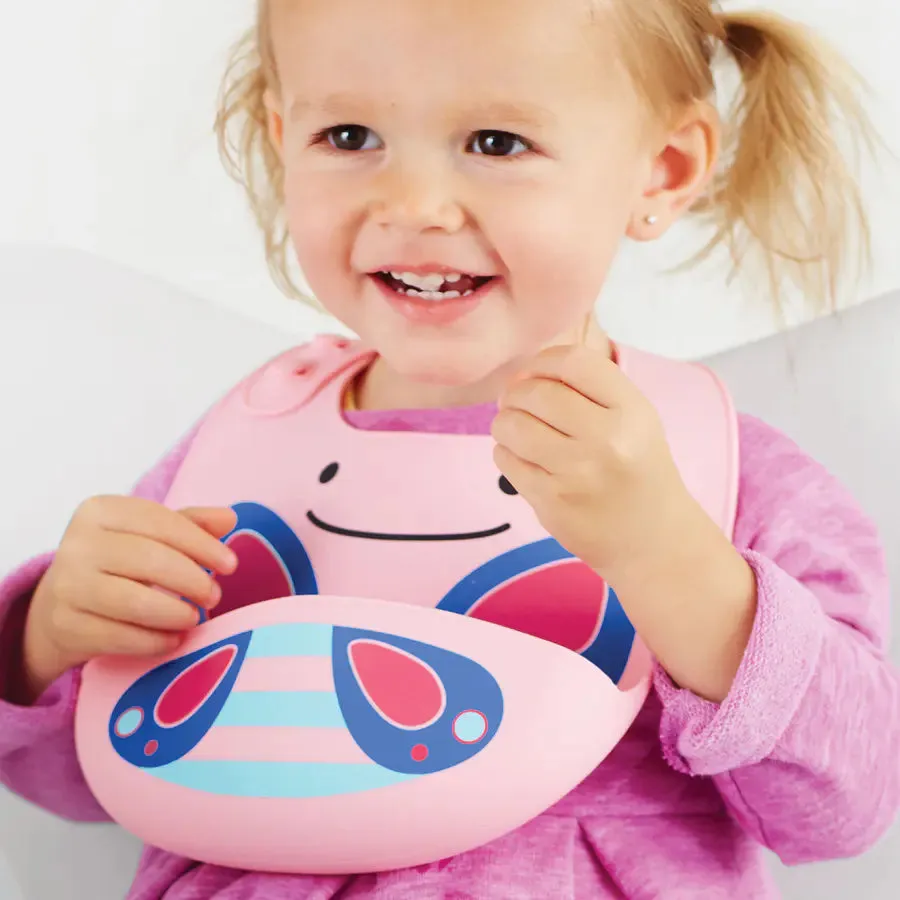 Skip Hop Zoo Fold & Go Silicone Bib Butterfly