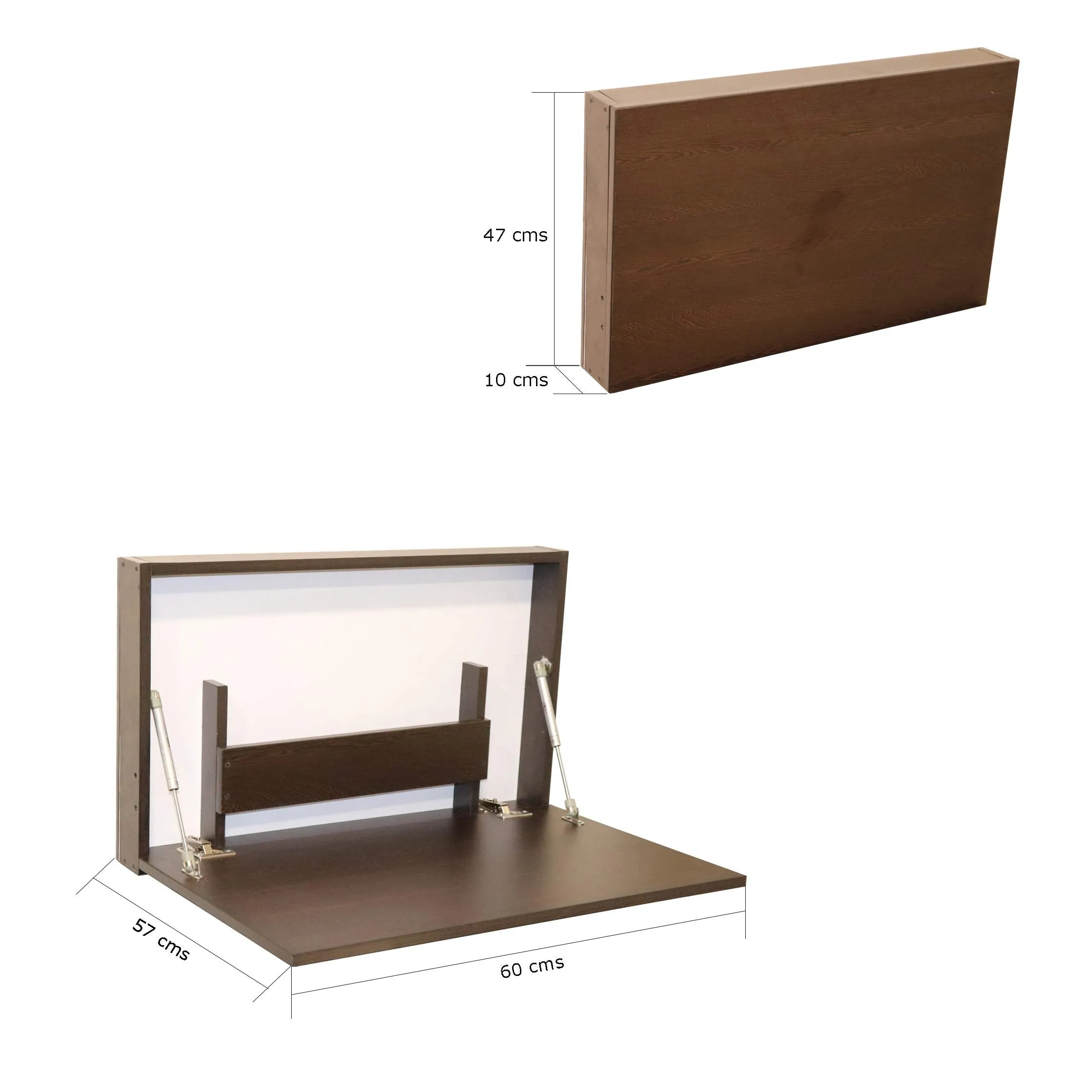 Spacecrafts Wooden Wall Mounted Laptop Table for Study Office Desk (Walnut)