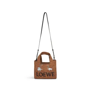 Suna Fujita Lemur Font Tote Small Bag in Oak