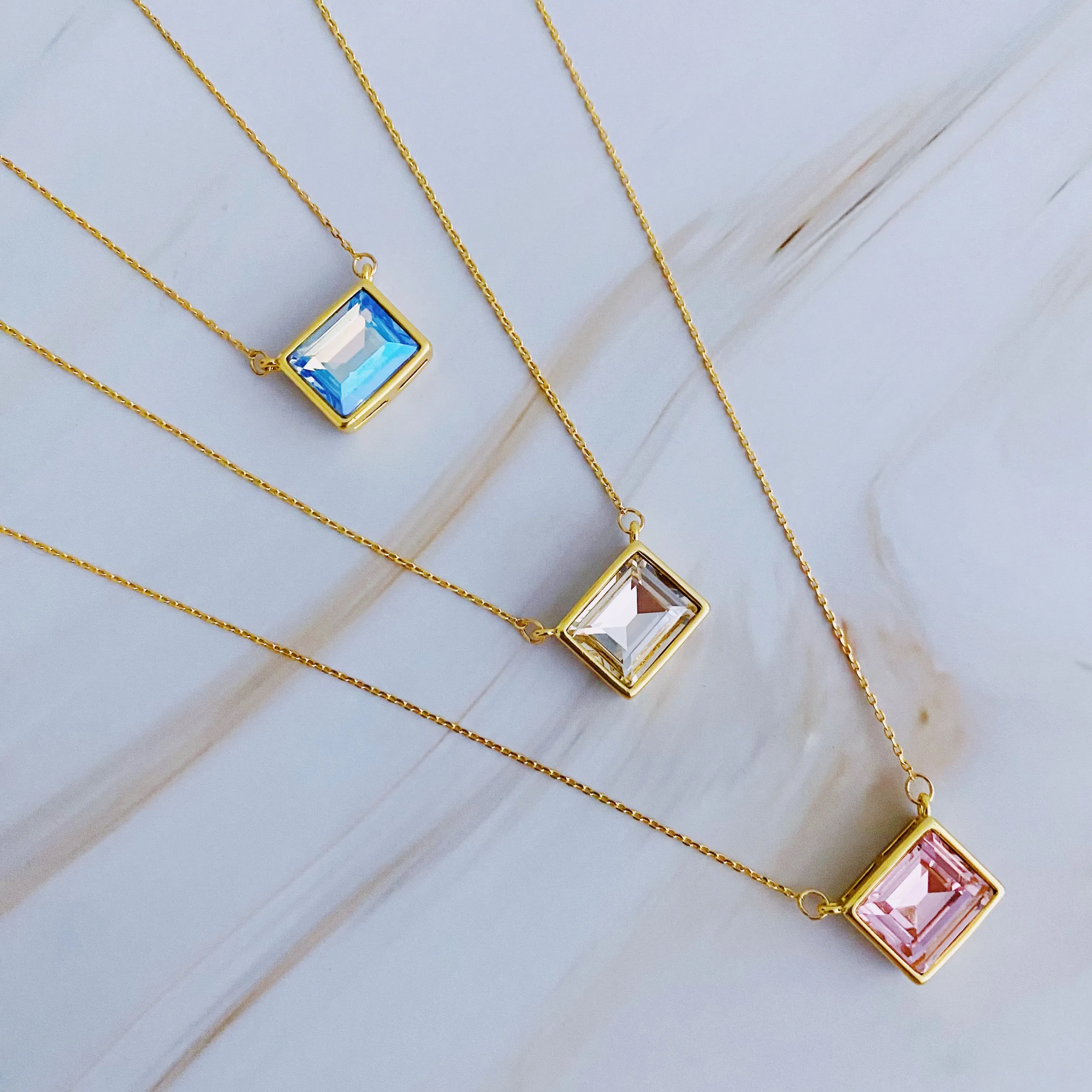 Sweet Square Pendant Necklace