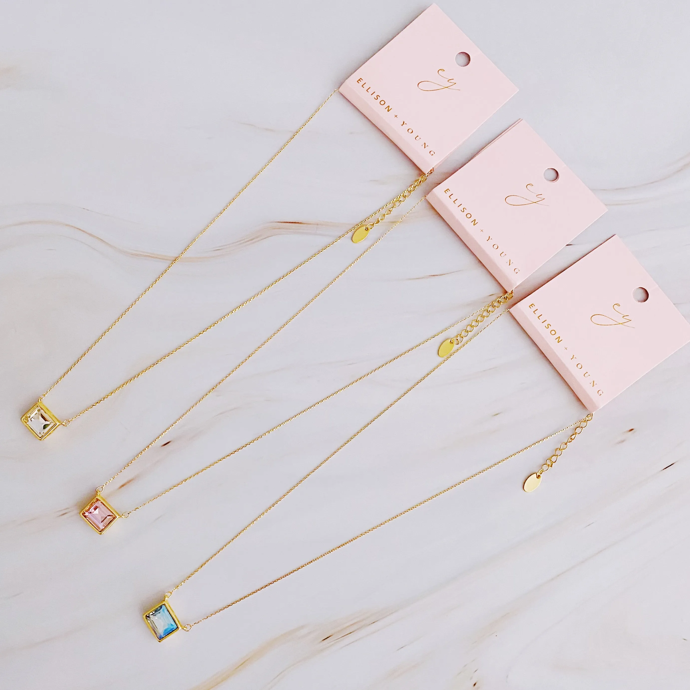 Sweet Square Pendant Necklace