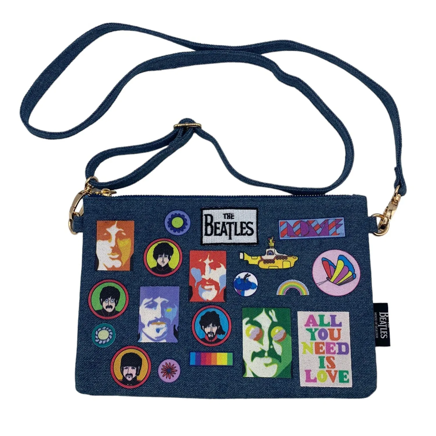 The Beatles Denim Cross Body Bag