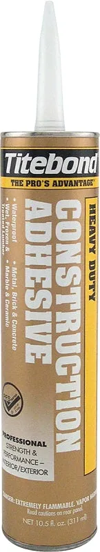 Titebond 5261 Construction Adhesive, Beige, 10 oz Cartridge :EA: QUANTITY: 1