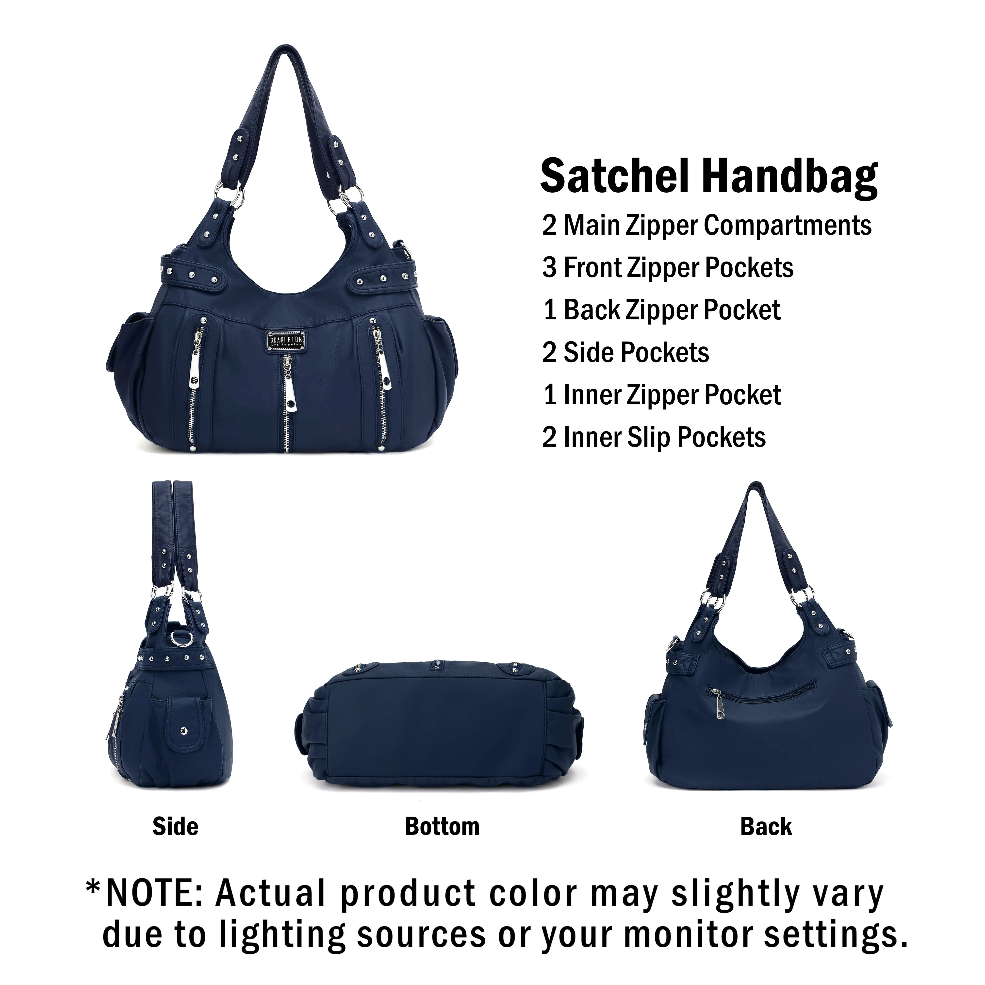 Ultra Soft Washed Shoulder Bag H1292