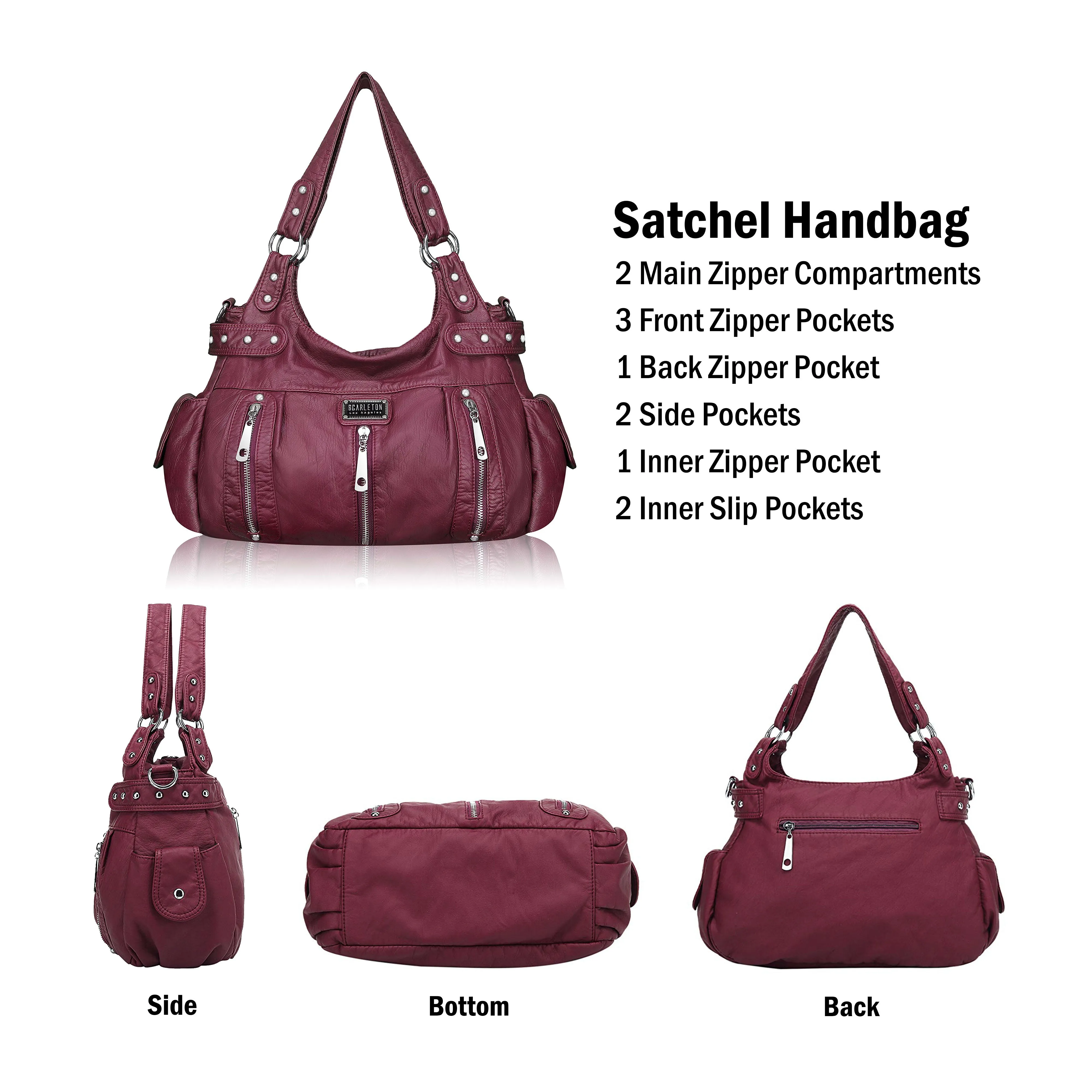 Ultra Soft Washed Shoulder Bag H1292