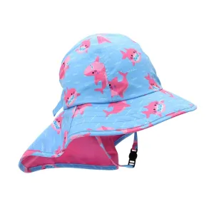 UPF 50  Cape Sun hat - Sophie the Shark