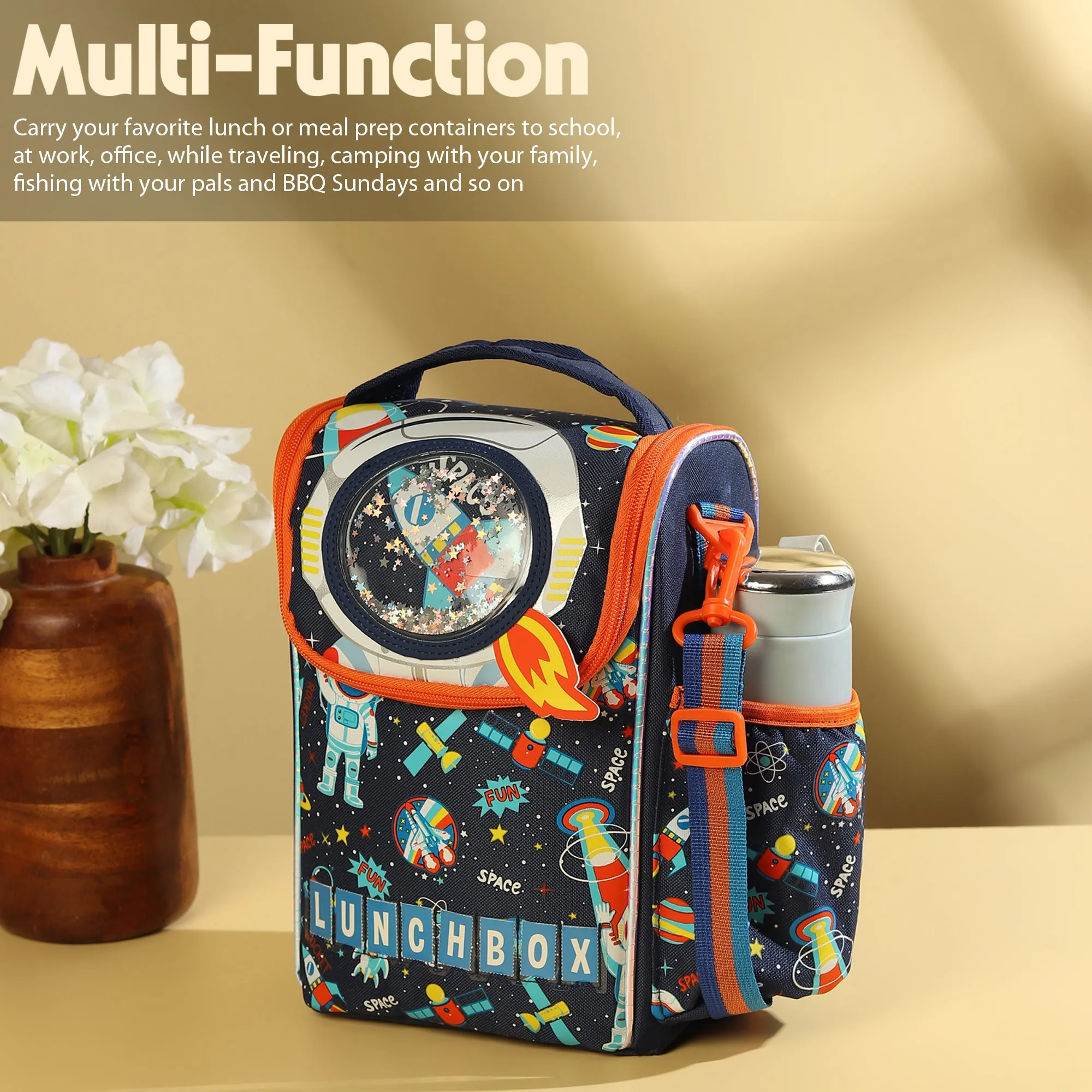 Vest Thermal Lunch Bag for Kids - Two Layer Insulated Cooler Bag