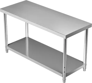 Vevor Prep Table 60" x 24" x 34" Stainless Steel 550 lbs. Capacity with Adjustable Undershelf New